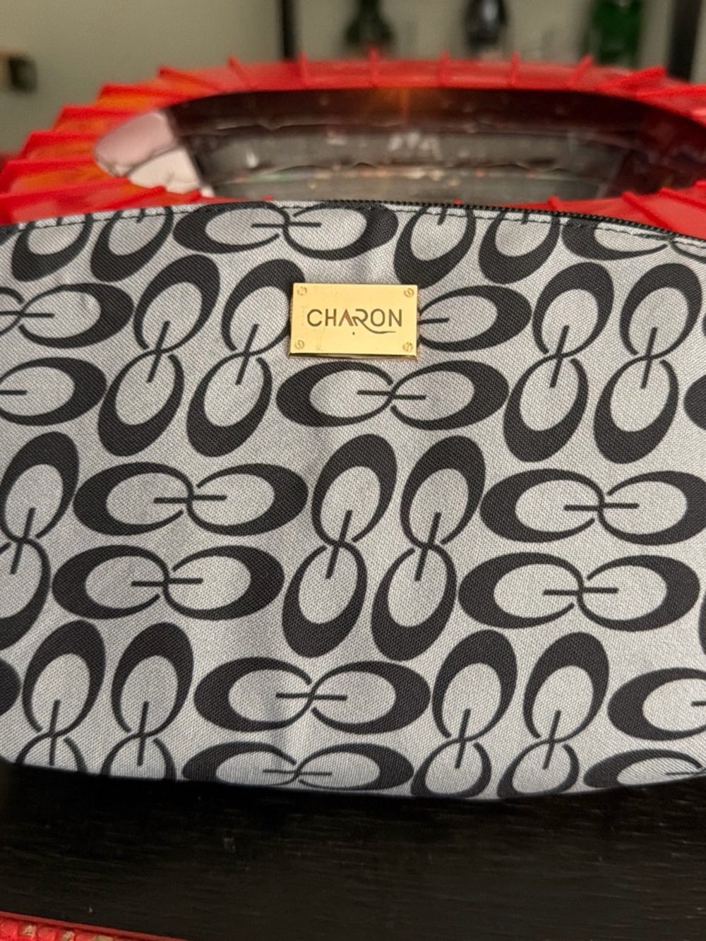 Black & White Patterned Cosmetic Case